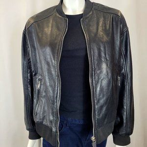 Women Black Bomber Leather Jacket
